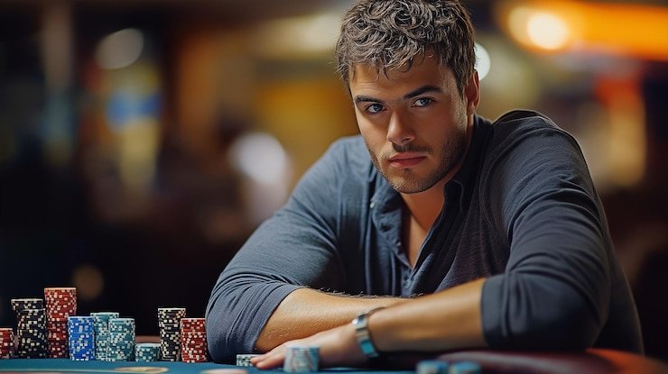 Mobile phone screen showing live blackjack table with betting interface and dealer video feed